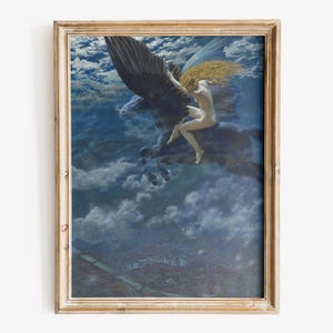 Edward Robert Hughes - Dream Idyll (A Valkyrie) art print, Fine Art print, Dark academia art