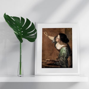 Artemisia Gentileschi Self-portrait as the Allegory of Painting Art Print image 4