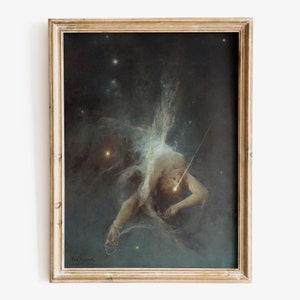 Witold Pruszkowski - Falling star art print, Museum-quality Fine Art print, Moody dark art