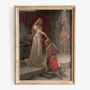Edmund Blair Leighton - The Accolade art print, Fine Art print