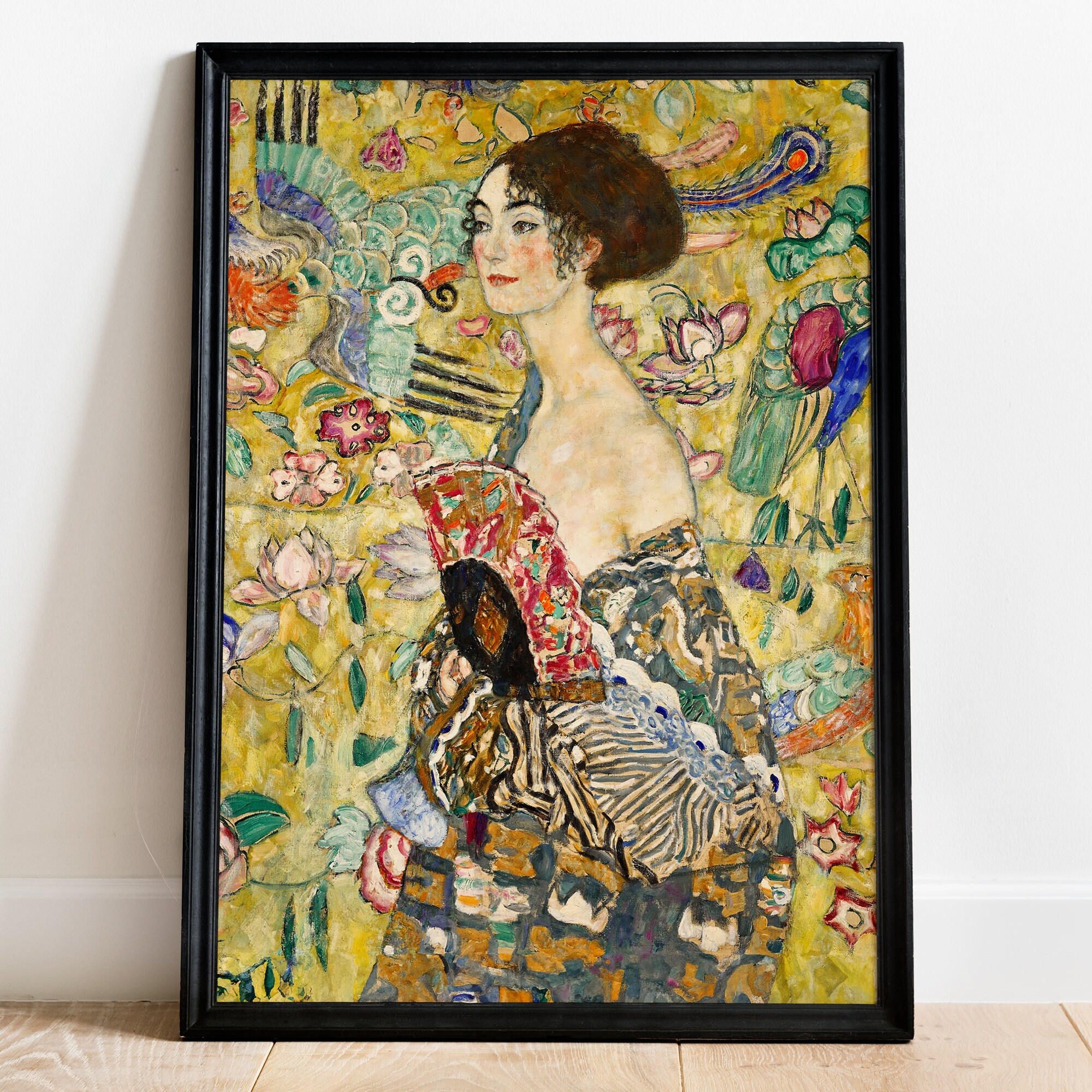 Gustav Klimt - Lady With Fan Art Print, Fine Art Print - Etsy