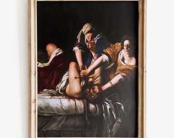 Artemisia Gentileschi - Judith decapitando a Holofernes Impresión artística, impresión de bellas artes con calidad de museo