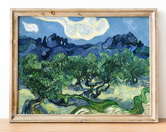 Vincent Van Gogh - Olivenbäume Kunstdruck, Fine Art Print, Van Gogh Druck