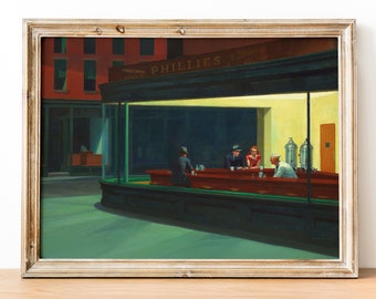Edward Hopper - Nighthawks art print, Museum-quality Fine Art print