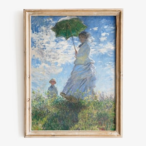 Claude Monet - Woman with a Parasol art print, Impressionist art print, Fine Art print