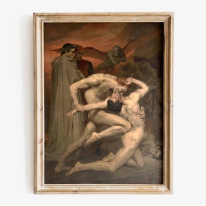 William-Adolphe Bouguereau - Dante and Virgil art print, Fine Art Print