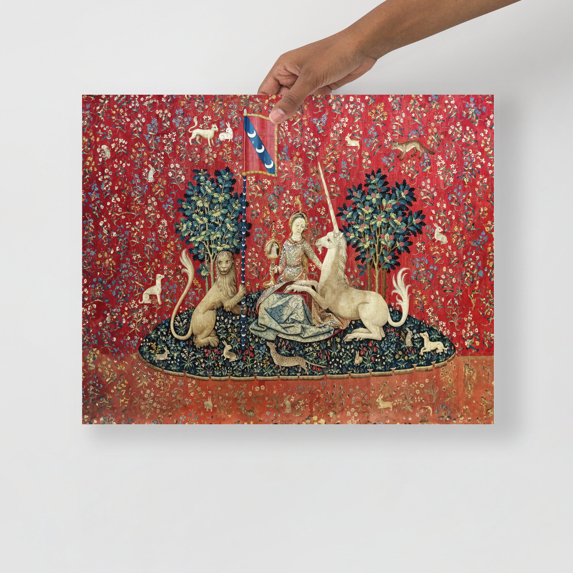 The Lady and the Unicorn Art Print Medieval Tapestry Print Dark Academia Print Etsy Canada