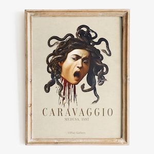 Caravaggio - Medusa art print, Fine Art print, Museum Poster, Aesthetic Poster, Medusa wall art