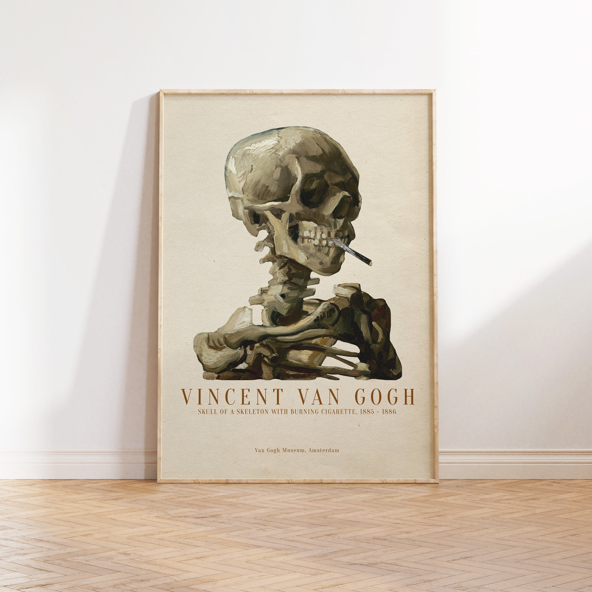 Vincent Van Gogh - Skull of a Skeleton With Burning Cigarette, Fine Art  Print