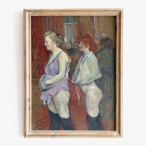Henri de Toulouse-Lautrec - Impresión de arte Rue des Moulins, impresión de bellas artes con calidad de museo