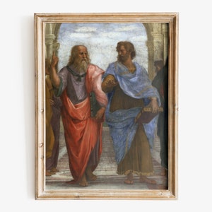 Raffaello - Stampa d&#39;arte della Scuola di Atene, stampa d&#39;arte di qualità museale, arte rinascimentale
