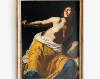 Artemisia Gentleschi - Lucretia Kunstdruck, Fine Art Print in Museumsqualität