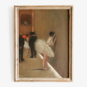 Henri Gervex - Behind the curtain at the ballet art print, Museum-quality Fine Art print