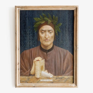 Dante Alighieri art print, Fine Art print, Dark academia art
