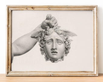 Perseus with the head of Medusa art print, Greek Mythology Museum-quality Fine Art print