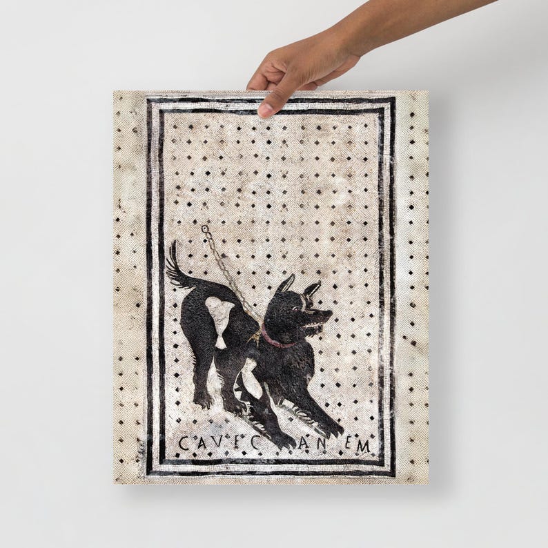 Cave Canem print, Beware of the dog print, Pompeii art print, Fine art print