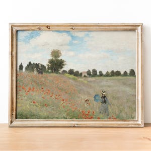 Claude Monet - Mohnfeld Kunstdruck, impressionistischer Kunstdruck, Fine Art Print