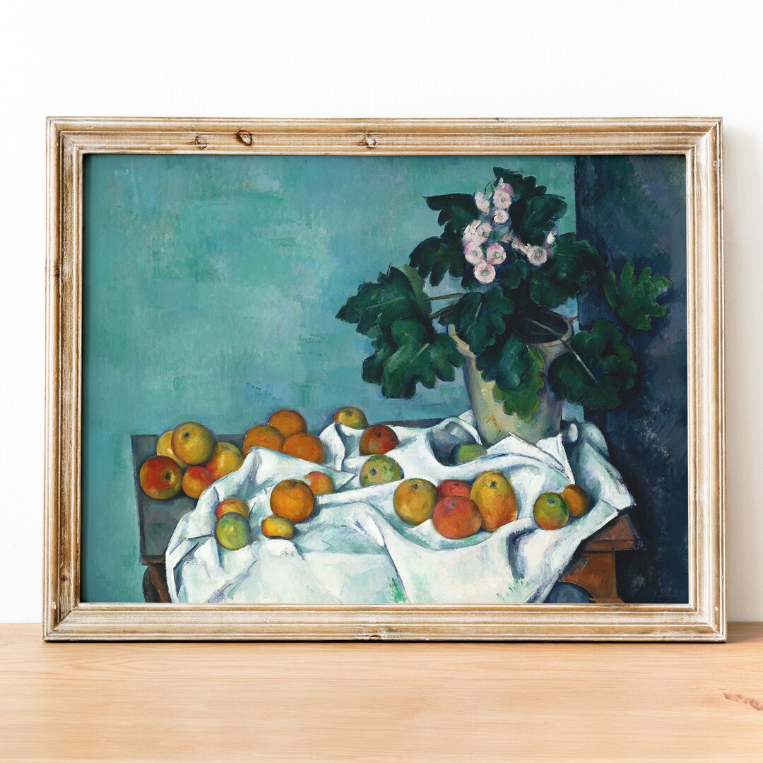 Paul Cézanne - Still Life With Apples and a Pot of Primroses Art Print ...
