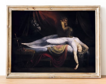 Henry Fuseli - The Nightmare art print, Fine Art Print, Dark art