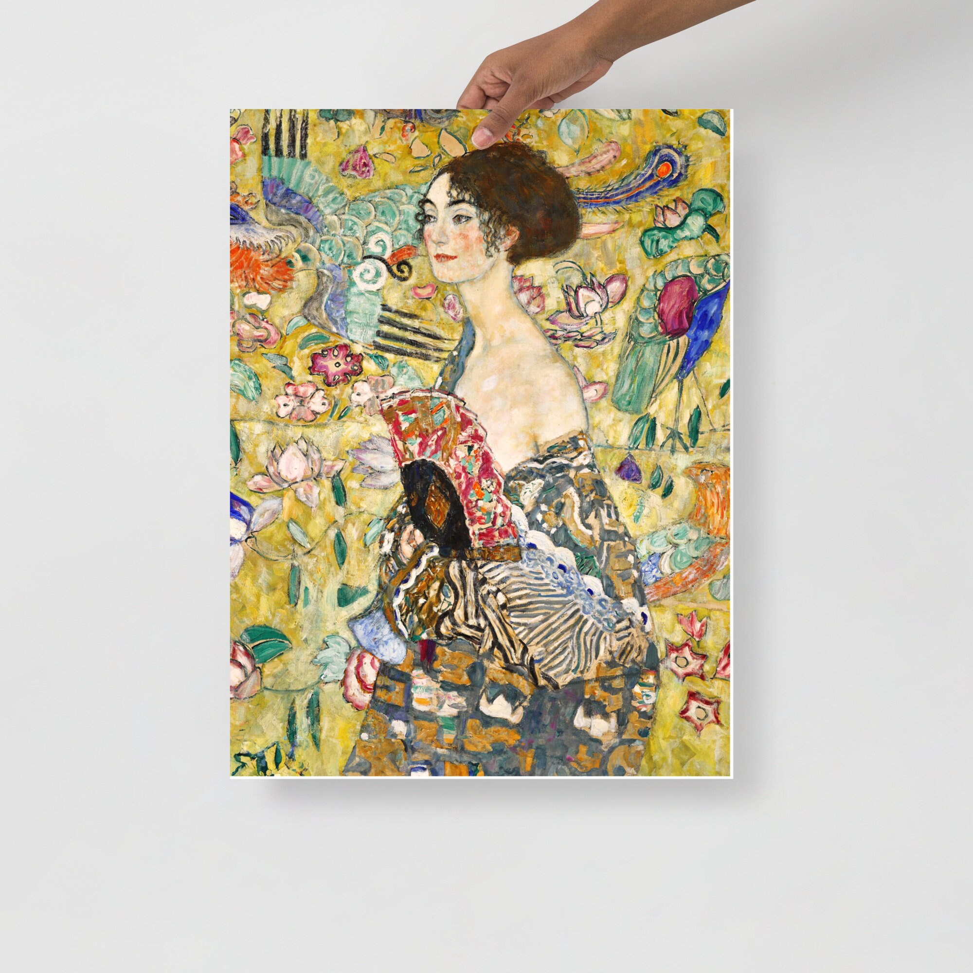 Gustav Klimt - Lady With Fan Art Print, Fine Art Print - Etsy