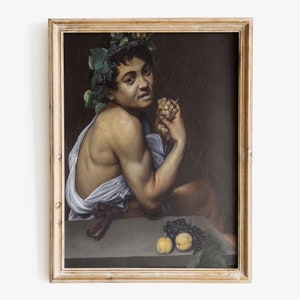 Caravaggio - Young Sick Bacchus print, Famous art print, Fine art print