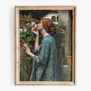 John William Waterhouse - The Soul of the Rose art print, Fine art print, Pre Raphaelite art