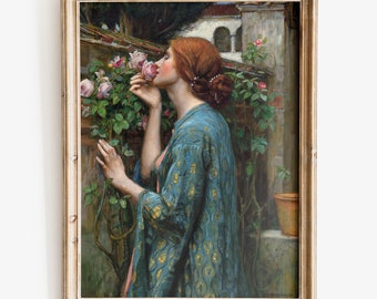 John William Waterhouse - The Soul of the Rose art print, Fine art print, Pre Raphaelite art