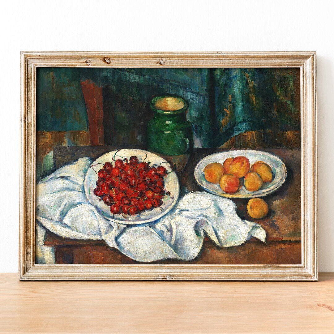 Paul Cézanne - Still Life With Cherries and Peaches Art Print, Museum ...