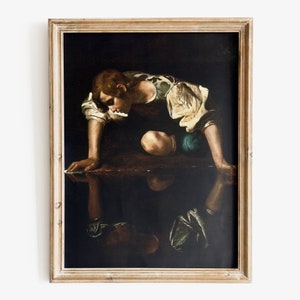 額装済/バロック ナルキッソス/カラヴァッジョ カラヴァッジョ 「ナルキッソス」 [22032388]のアート作品 - アフロ