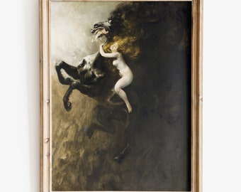Wladyslaw Podkowinski - Frenzy of Exultations art print, Fine art print, Occulte kunst, Witchy kunst aan de muur