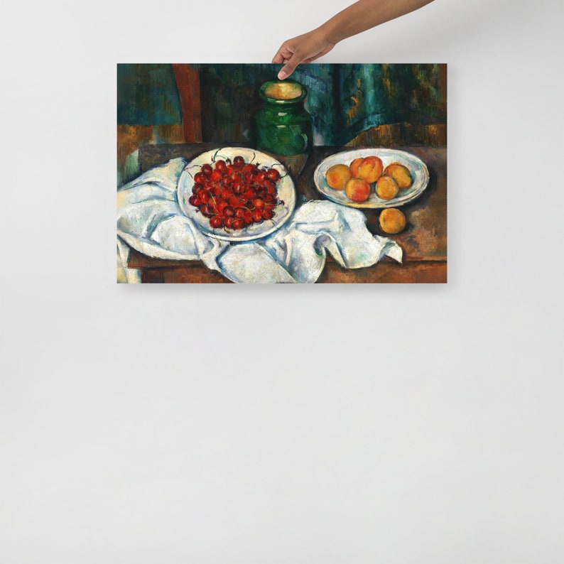 Paul Cézanne - Still Life With Cherries and Peaches Art Print, Museum ...