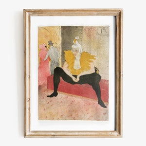 Henri de Toulouse-Lautrec - Elles, The Seated Clown, Mlle Cha-u-Ka-o art print, Museum-quality Fine Art print