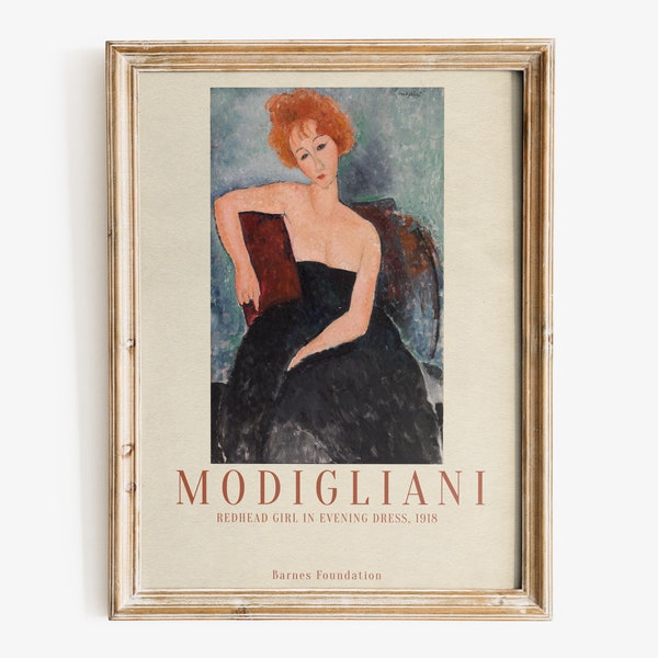 Amedeo Modigliani portrait art print, Fine Art print, Museum Poster, Aesthetic Wall art