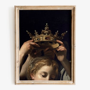Baroque Art Print, Moody Wall art, Altered Portrait, Feminist art, Museum-quality Fine Art Print