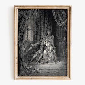 Gustave Dore art print, Dante's Inferno Museum-quality Fine Art print, Paolo and Francesca art