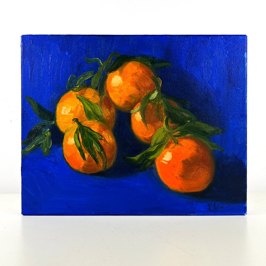 Original Oil Painting Still Life With Tangerines Oil on Etsy
