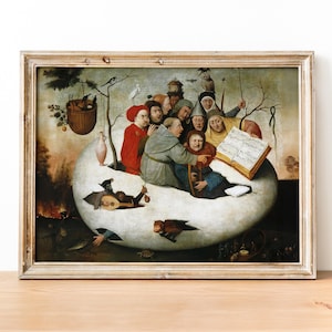 Hieronymus Bosch - Concert in the Egg art print, Museum-quality Fine Art print