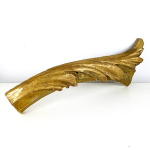 Antique 19th century Gilt Wood Carving fragment, Architectural Salvage, Italian Antique Salvage Decor