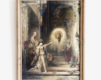 Gustave Moreau - The Apparition art print, Fine art print, Dark academia art