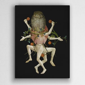 Art Canvas Print of Hieronymus Bosch - Dancing Owl, Museum-quality Stretched Canvas print