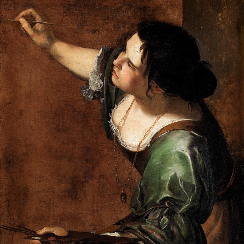 Artemisia Gentileschi Self-portrait as the Allegory of Painting Art Print image 2