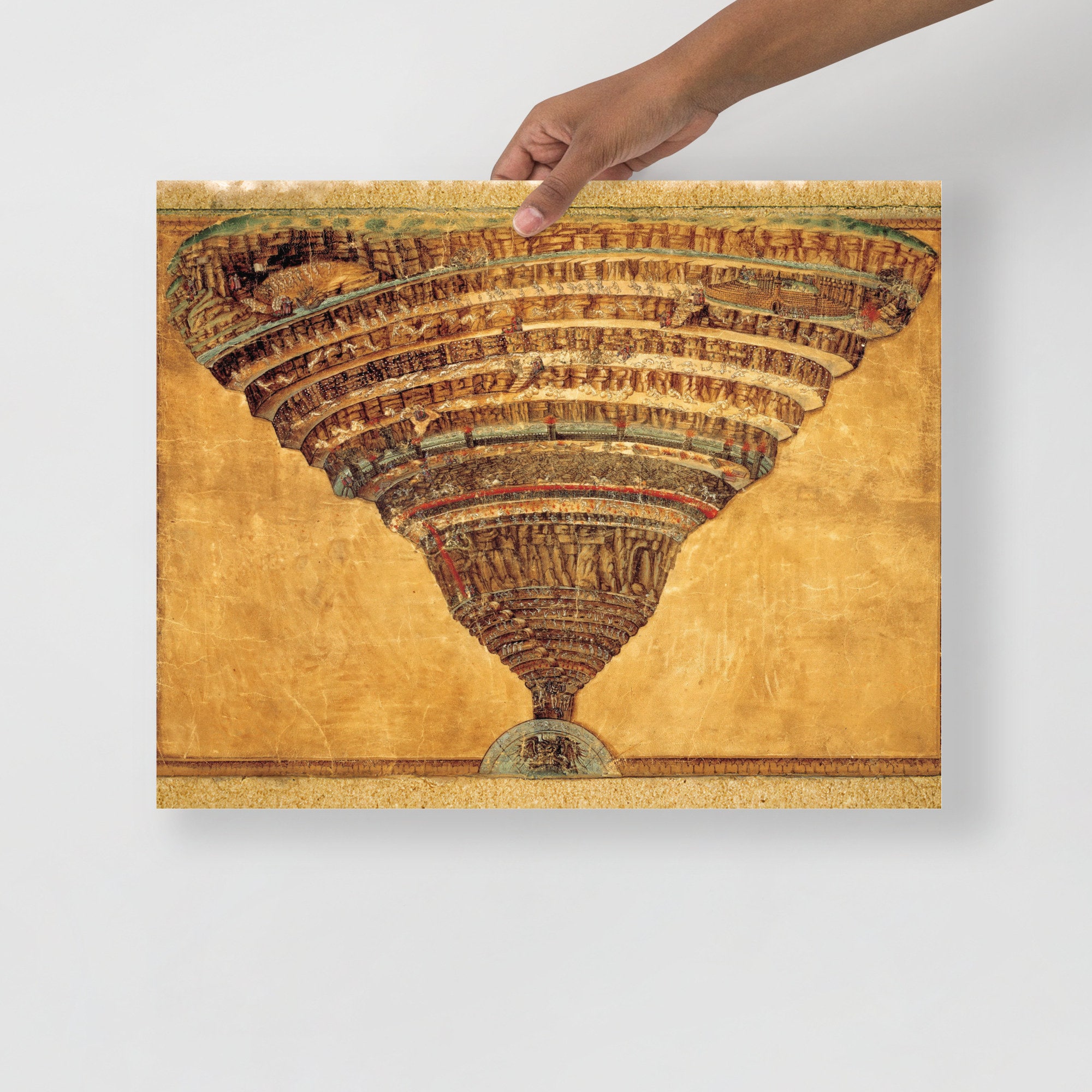 Sandro Botticelli - the Map of Hell Art Print, Museum-quality Fine