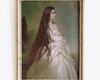 アンティーク ミニチュア肖像画 皇后エリーザベト フォン エステル