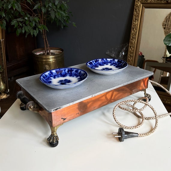 Rare Vintage Electric Copper Plate Warmer, Hot Plate, Bread Warmer, Warm  Serving Tray 