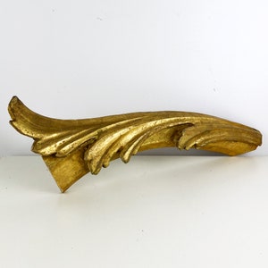 Antique 19th century Gilt Wood Carving fragment, Architectural Salvage, Italian Antique Salvage Decor