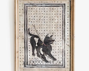 Cave Canem print, Beware of the dog print, Pompeii art print, Fine art print