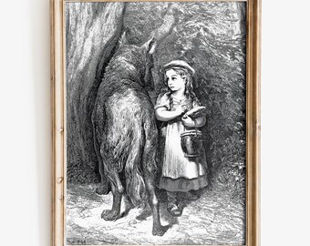 Gustave Dore art print, Little Red Riding Hood Museum-quality Fine Art print