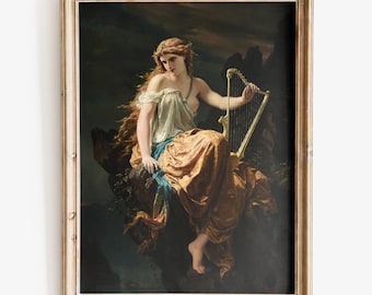 Clemens Bewer - Erato, Muse of Love Poetry art print, Renaissance aesthetic Museum-quality Fine Art print