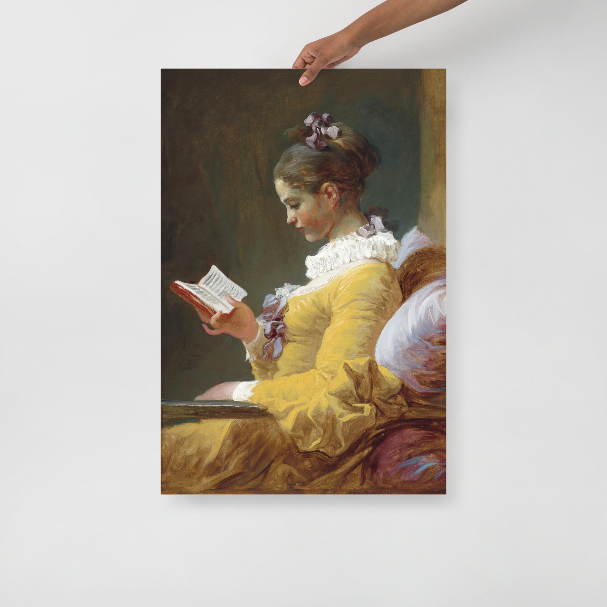 絵画 読書する少女 額装絵画 複製画 フラゴナル インテリア 人物画 フラゴナール「読書する娘」複製画 額装 絵画 名画 人物画 美術品