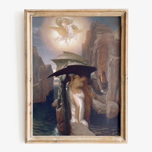 Frederic Leighton - Perseus and Andromeda art print, Fine art print, Dark academia art